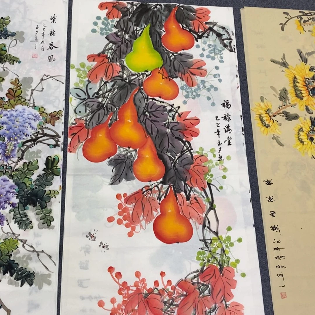 国画尺寸140✖️70四尺手绘画画