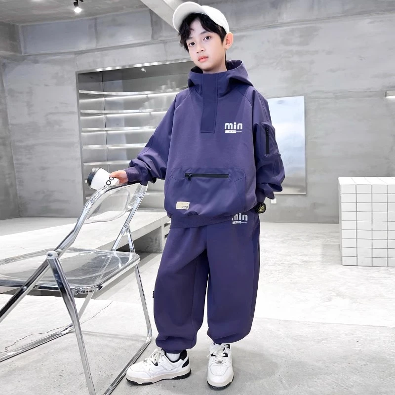 男童春装卫衣套装2025新款春季中大童男孩运动服春秋款洋气酷帅潮