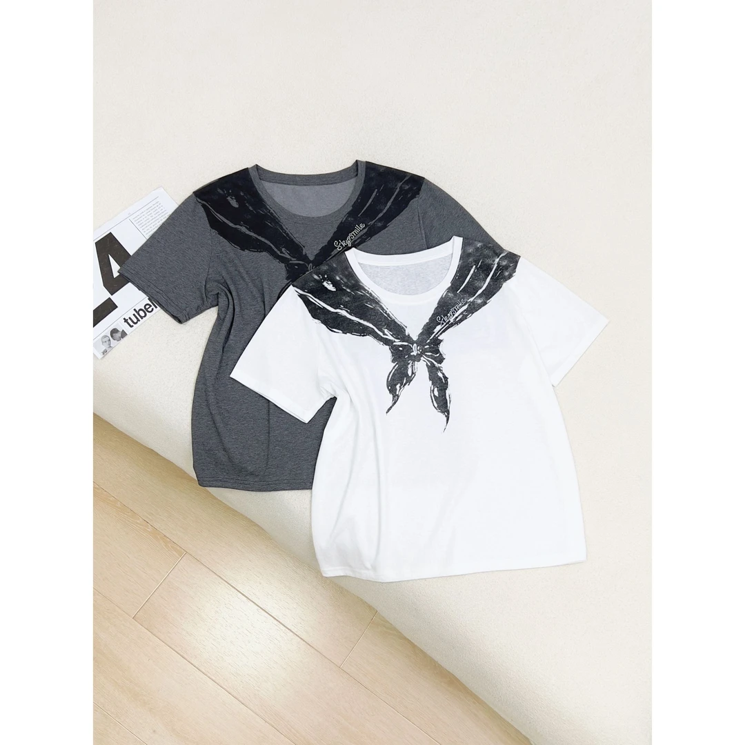 印花百搭圆领短袖