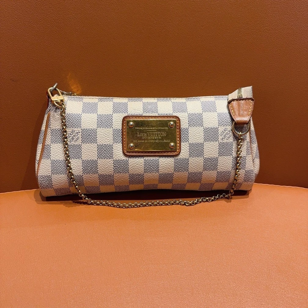 95新 LouisVuitton/路易威登  白棋盘格eva腋下包  1423 7998