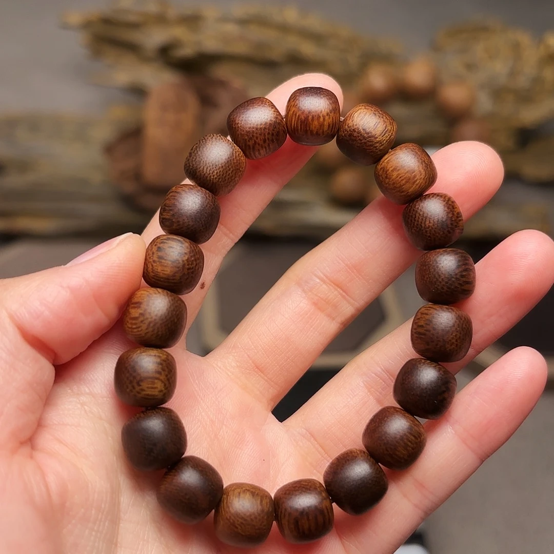 手串沉香越南芽庄紫棋楠金丝玉化料1.0