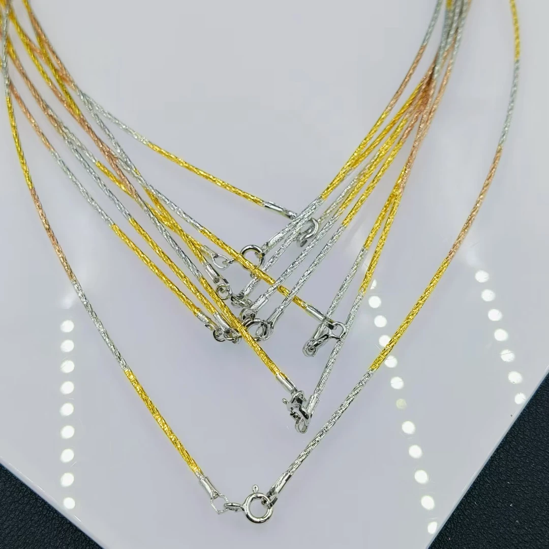 链子925银 「戴琴珠宝」FR6721-银18寸三色项圈(多样性发其一)