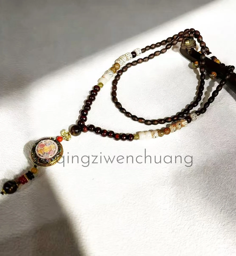 DA 1215-普贤菩萨尼泊尔木项链尼泊尔花梨木（无礼盒）