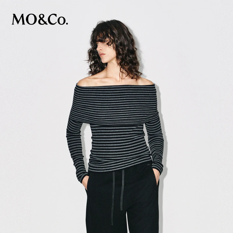 【陈大可专属】MOCO针织衫2025冬吸光发热解构斜口MBE4SWTT09