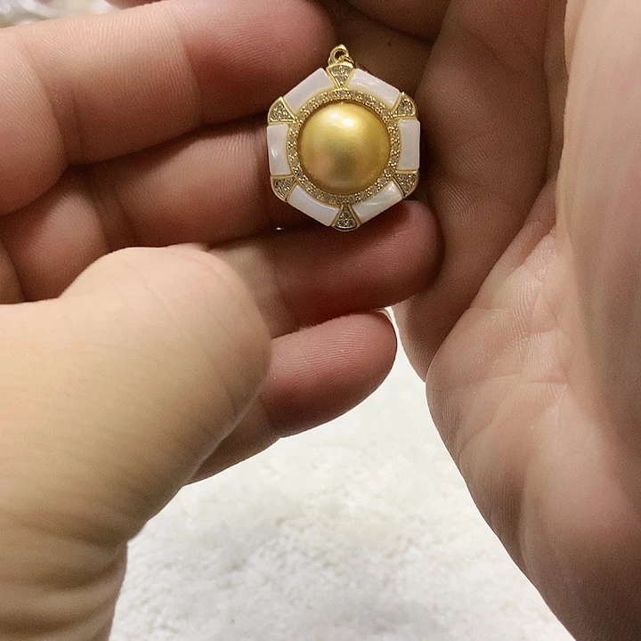 颈饰淡水珍珠银S925镶嵌