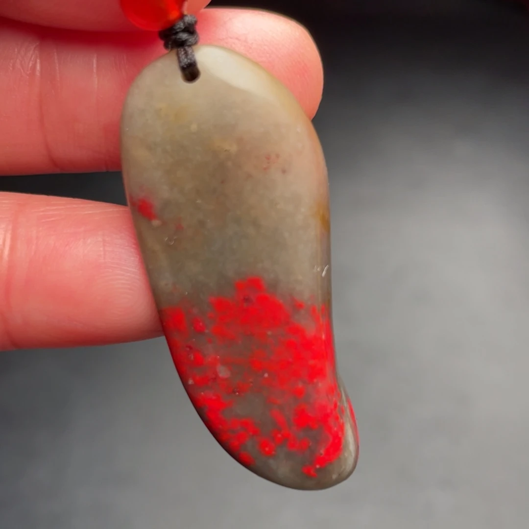 鸡血石鸡血石手把件挂件