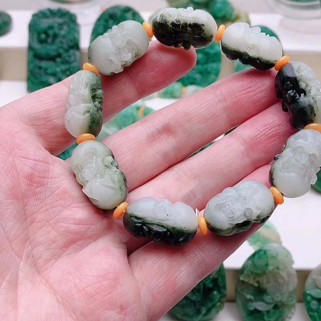 独山玉未镶嵌手串