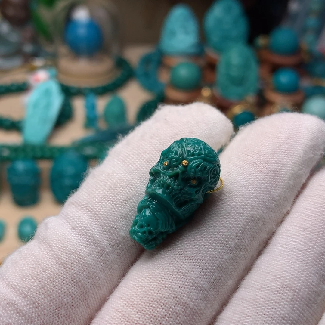 未镶嵌绿松石珠宝奇石11.5mm