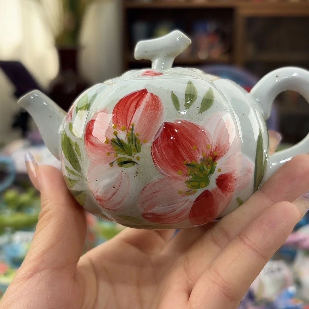 瓷片景德镇手绘高温釉下彩陶瓷茶具