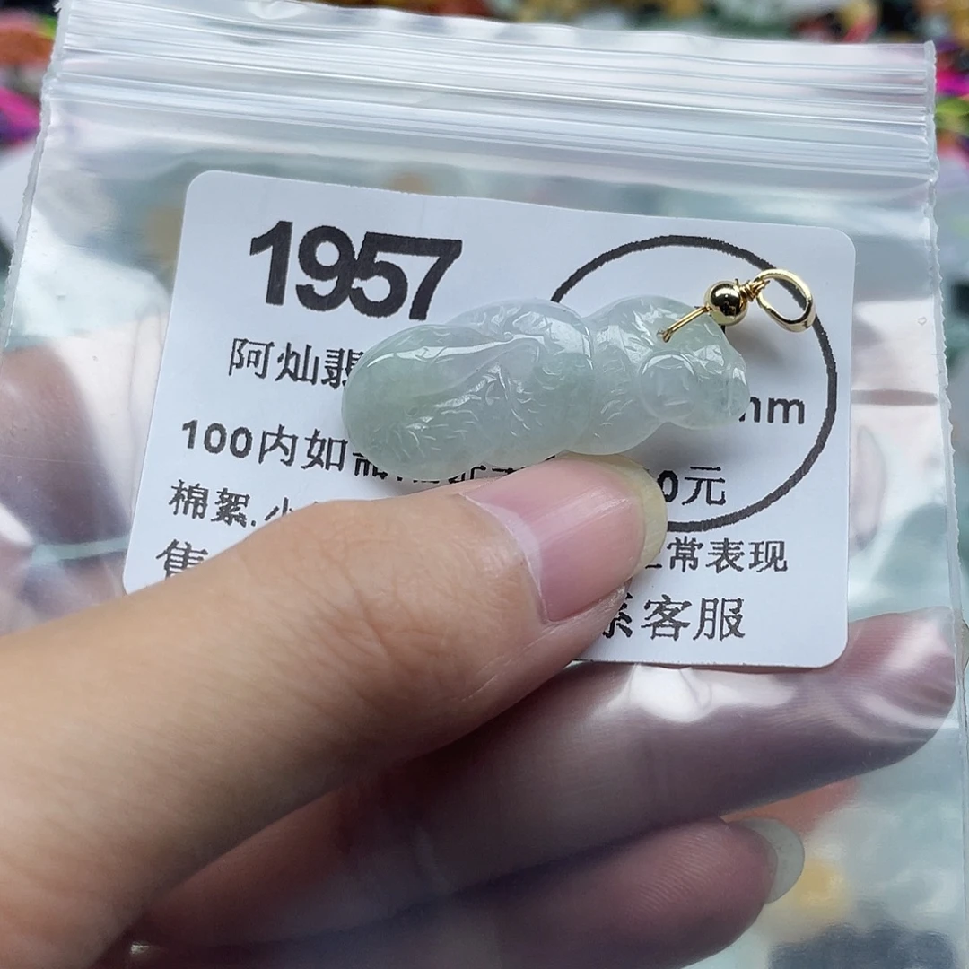 翡翠未镶嵌吊坠(赠链)