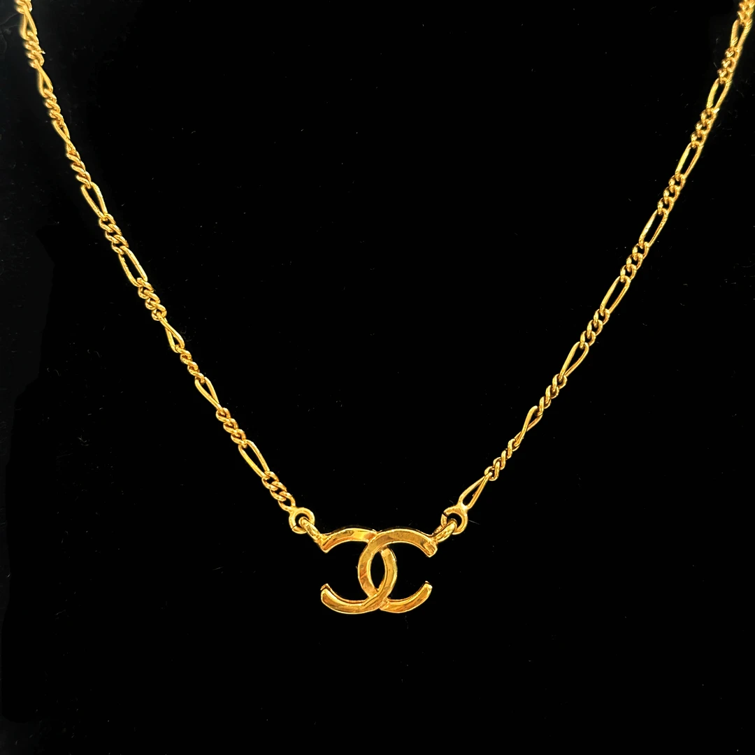 95新 Chanel/香奈儿 Chanel vintage香奈儿中古双c锁骨链