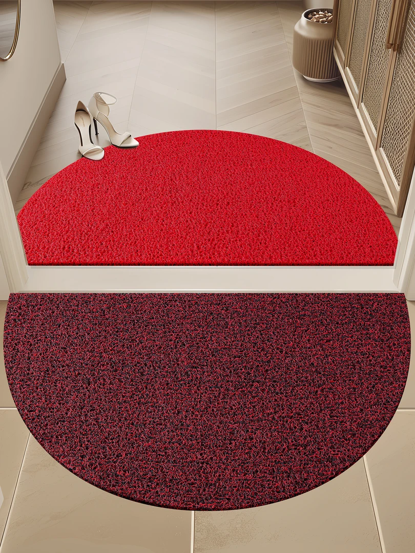 入户门地毯半圆形丝圈脚垫加厚家用进门垫防滑耐脏大门口蹭脚地垫