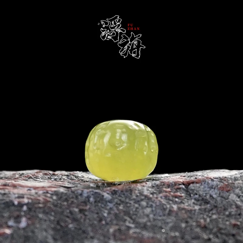 8MM岫玉小金刚单珠文玩星月椰蒂108手串DIY配饰配珠腰珠顶珠隔珠