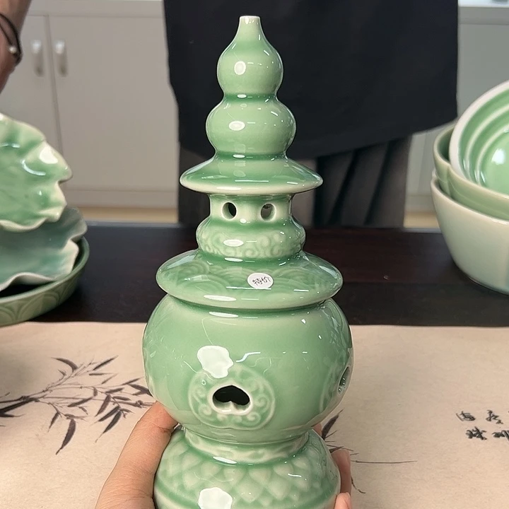 龙泉云间青瓷小米茶器