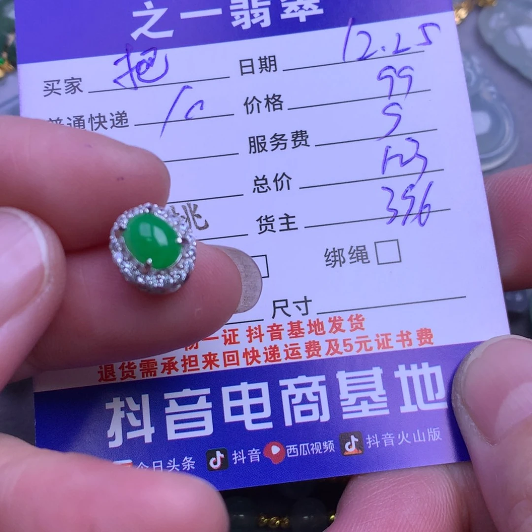 颈饰银S925镶嵌翡翠把****了