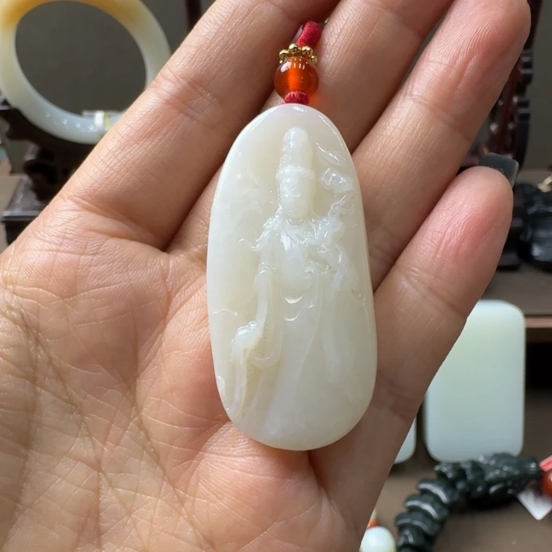 和田玉未镶嵌吊坠(不含链)