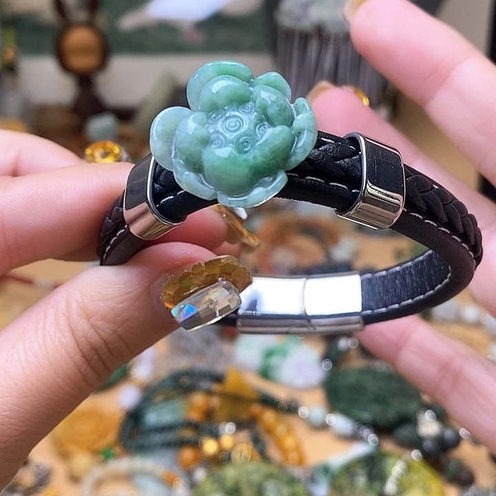 翡翠手链未镶嵌手牌花6