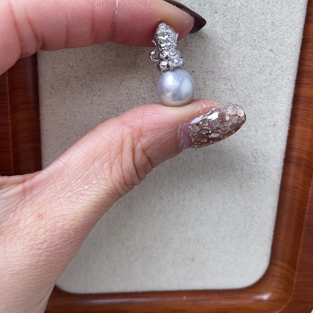 海水珍珠吊坠(不含链)银S925镶嵌