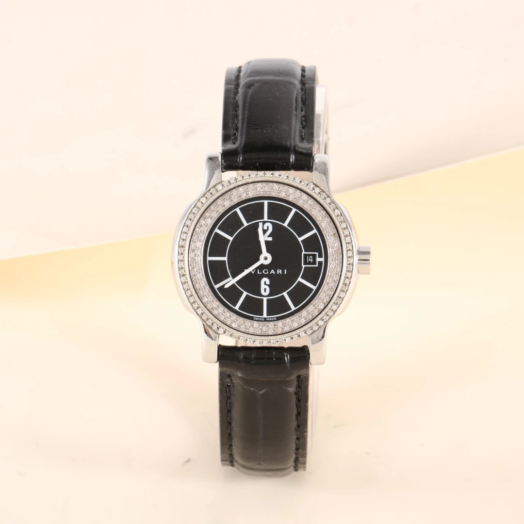 99新 BVLGARI/宝格丽 【念念】SOLO TEMPO系列ST29SLD后钻腕表