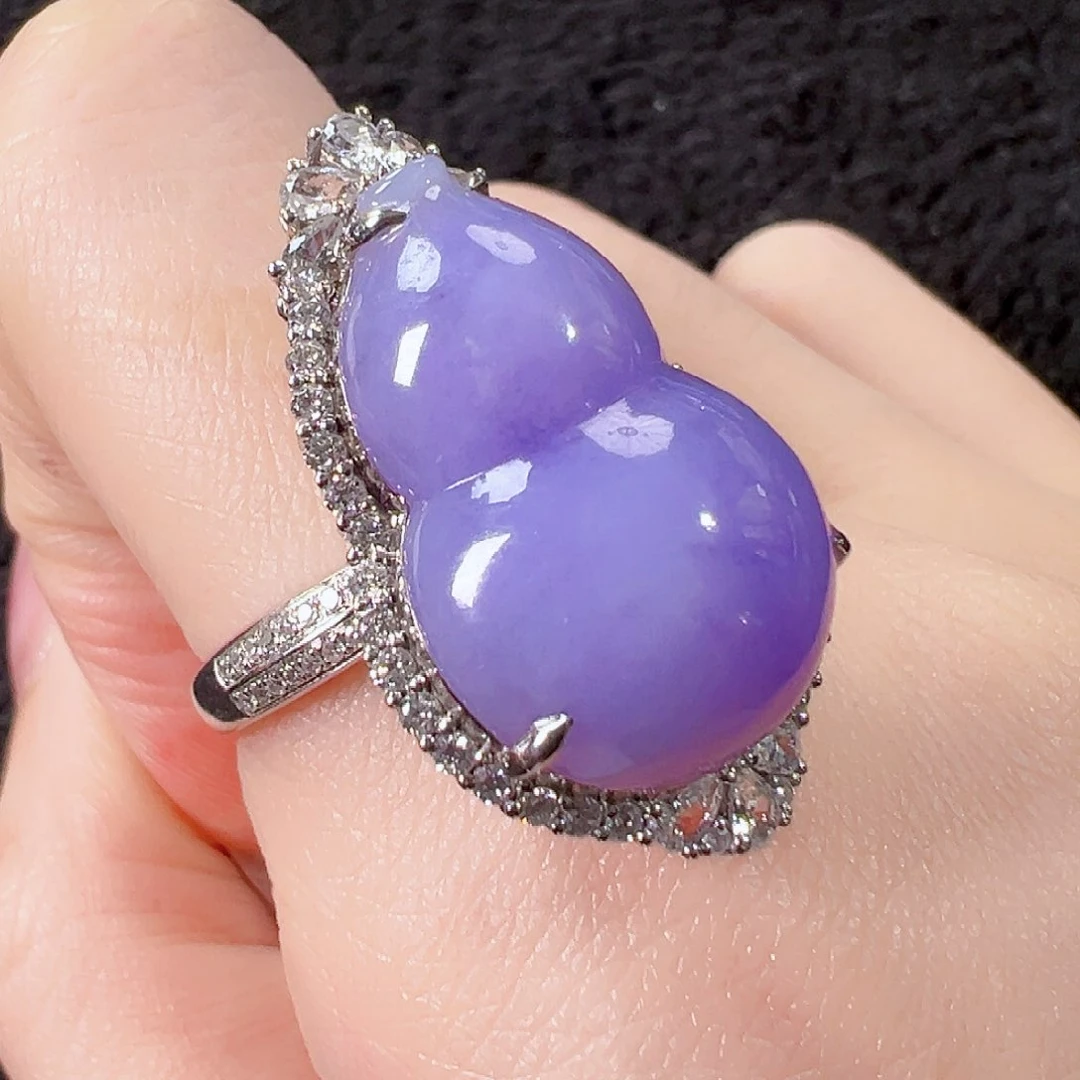 翡翠戒指18K金镶嵌签收后24小时鉴赏期