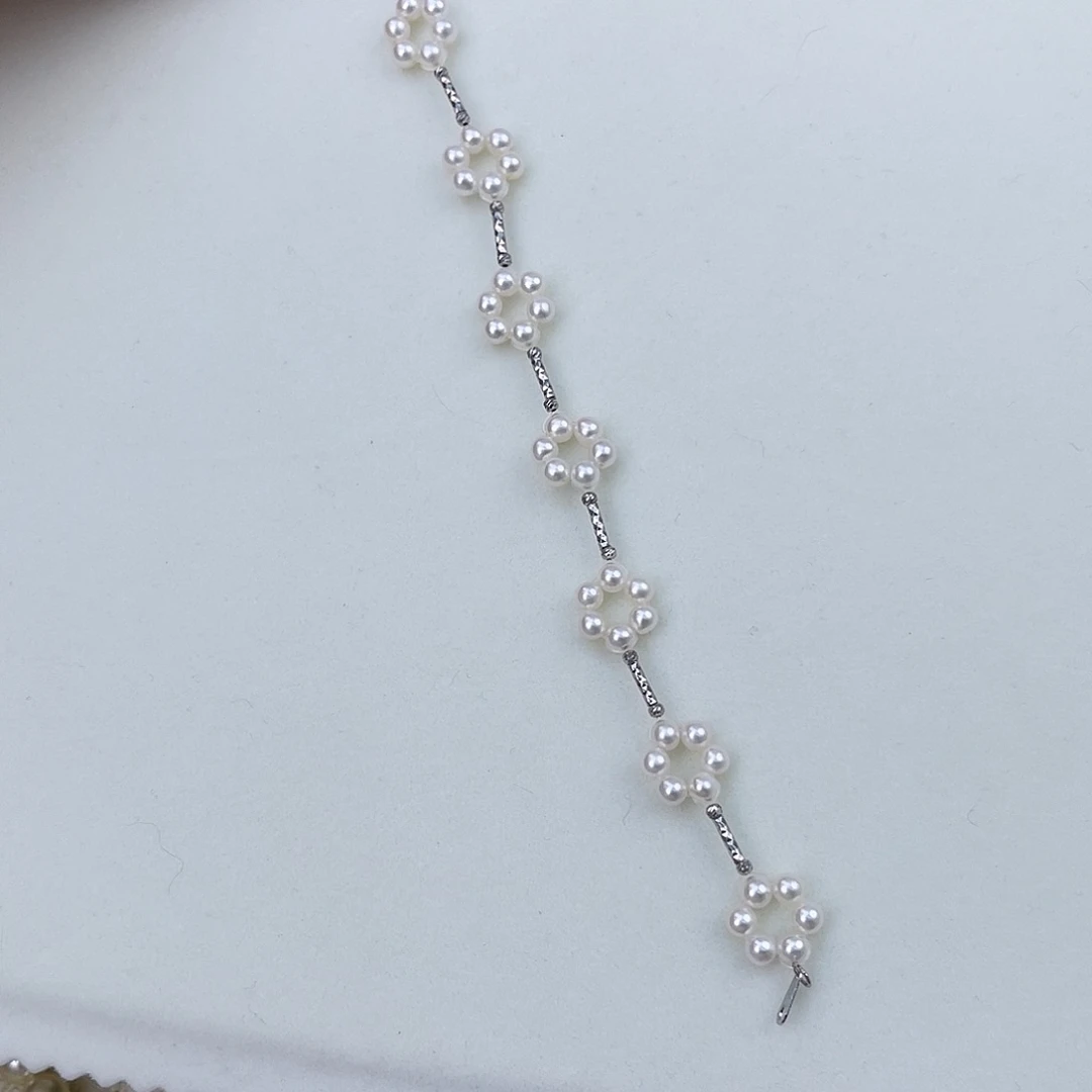 淡水珍珠手链银S925镶嵌?**?