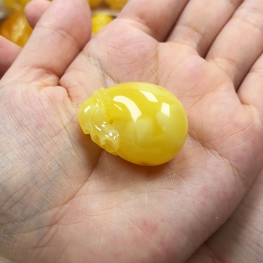 未镶嵌颈饰蜜蜡焦皮钱袋