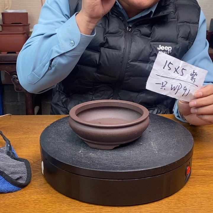 紫砂花盆货号一只WP91