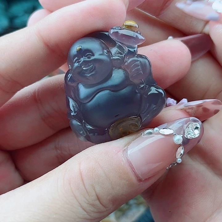 金***三未镶嵌玛瑙手饰吊坠