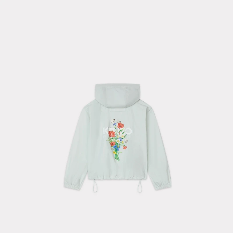 KENZO 25秋冬新品 女士经典版型花束图案连帽外套