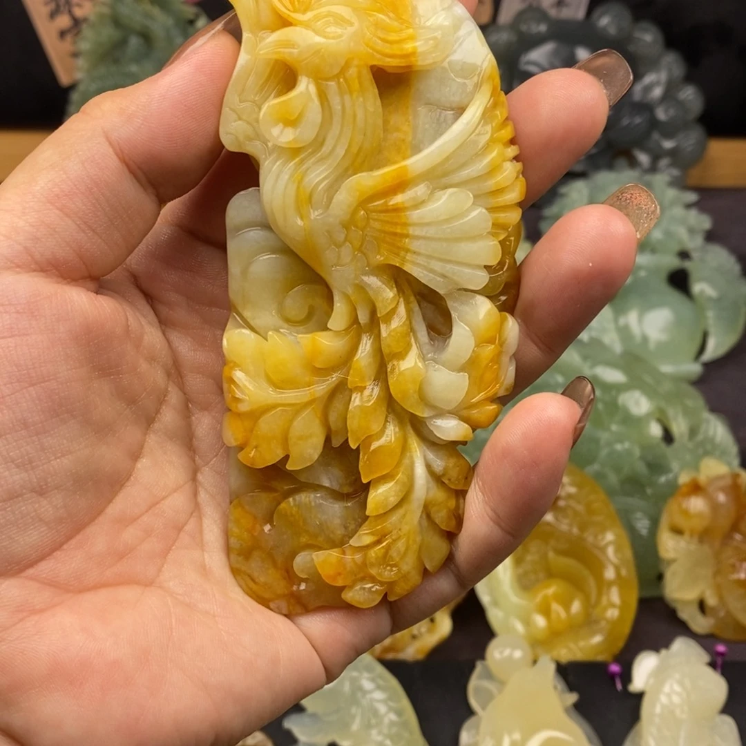 蛇纹石玉未镶嵌吊坠(赠链)