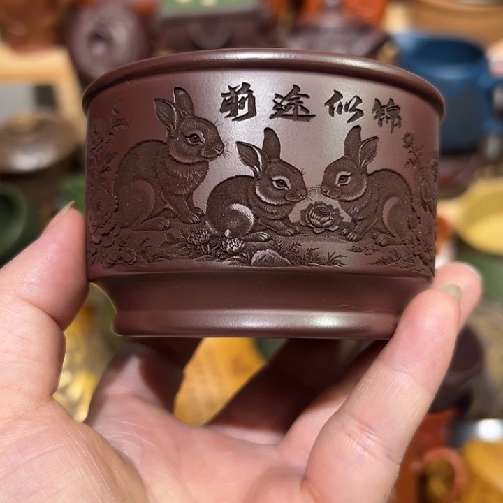 紫砂茶杯宜兴紫砂主人杯