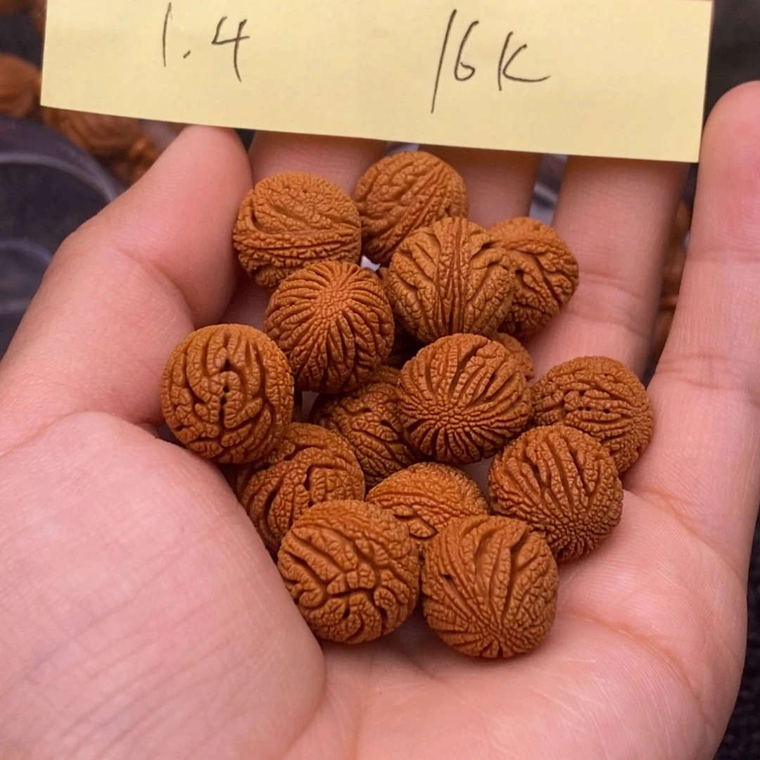 秦岭山脉龙纹桃核单圈