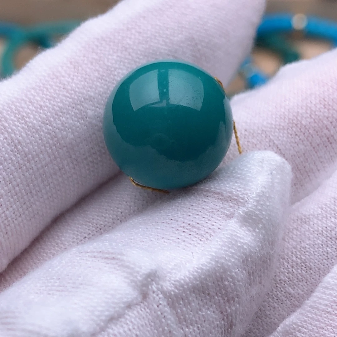 未镶嵌绿松石珠宝奇石15.8mm