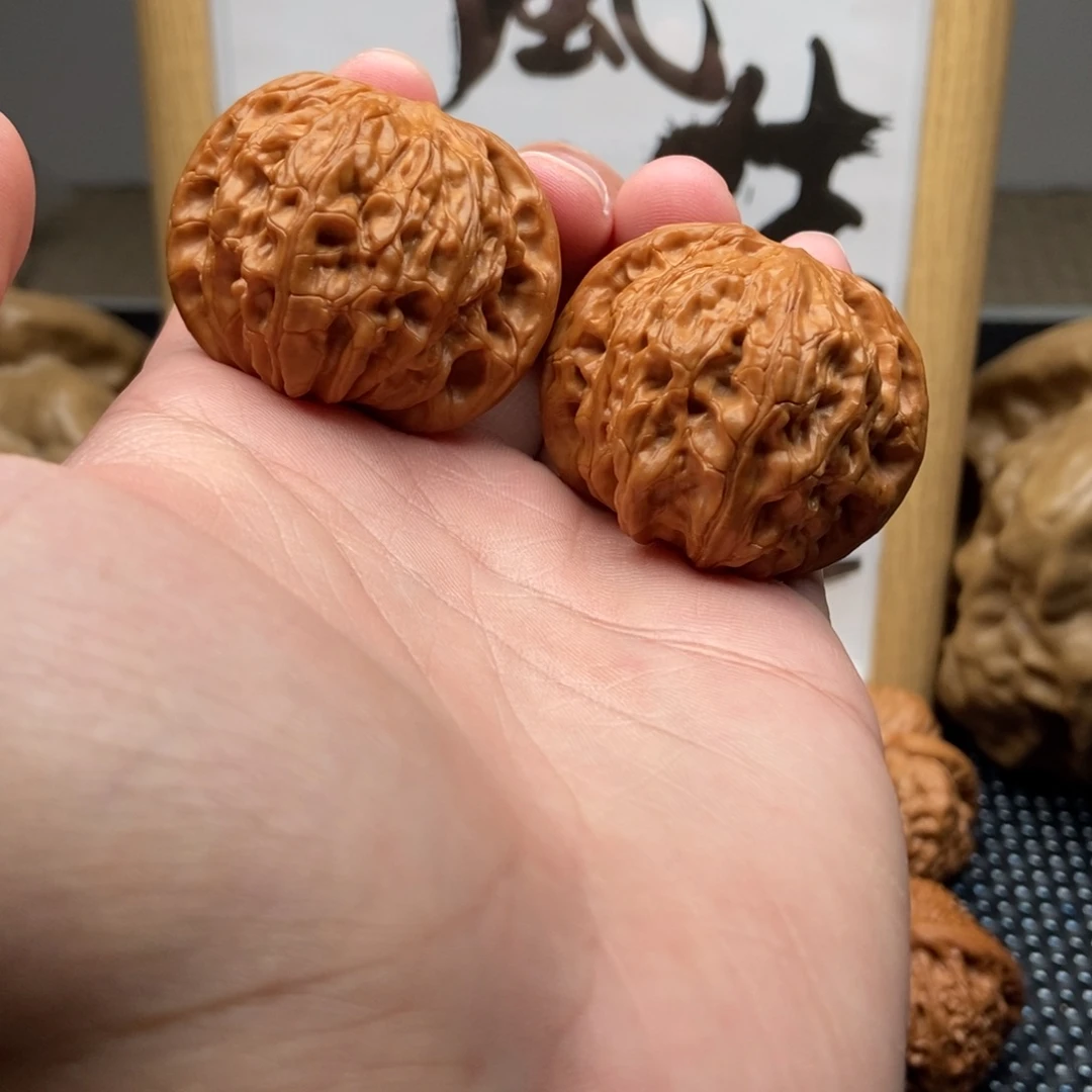 文玩核桃把件41磨盘