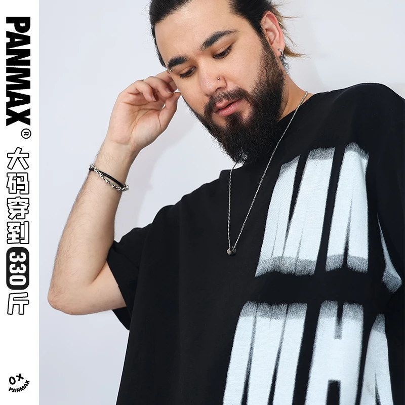 PANMAX/潘·麦克斯复古宽松印花圆领街头美式休闲