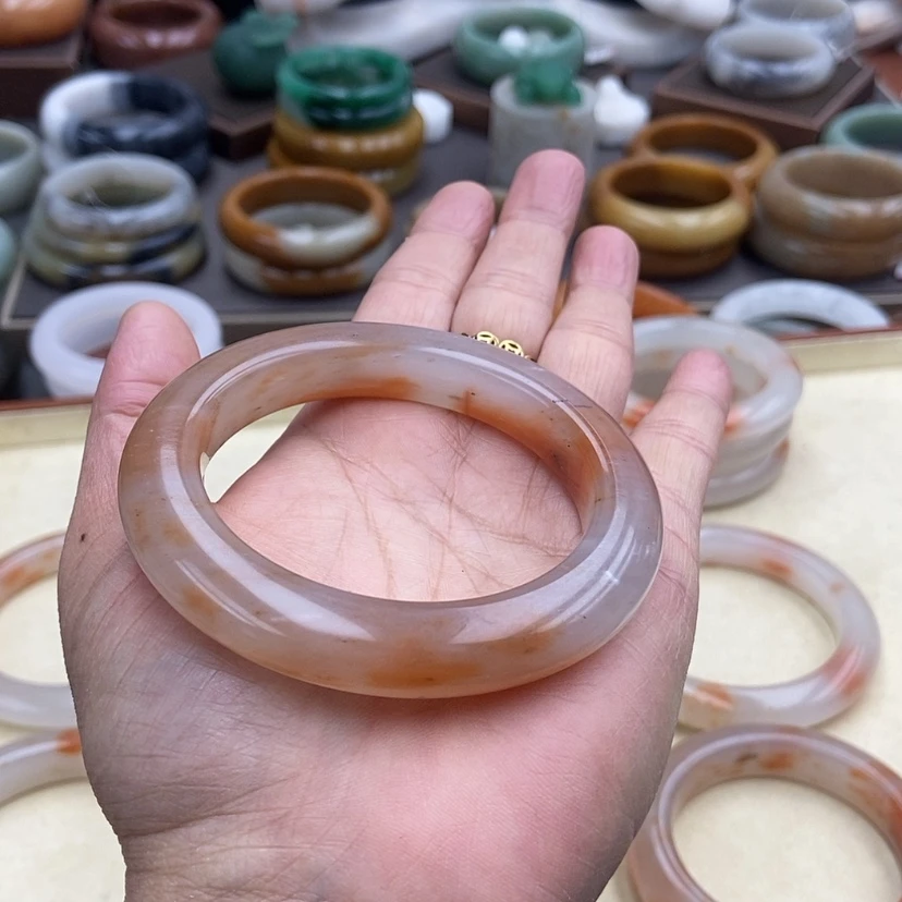 【闪购商品】石英质玉手镯58未镶嵌爱*鱼