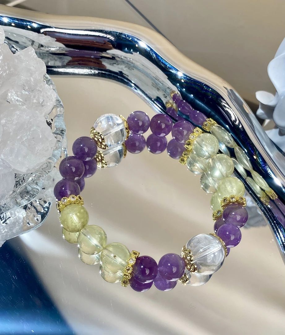 【紫韵生辉】黄水晶+紫水晶+白水晶招财聚财旺财学业事业贵人收藏级