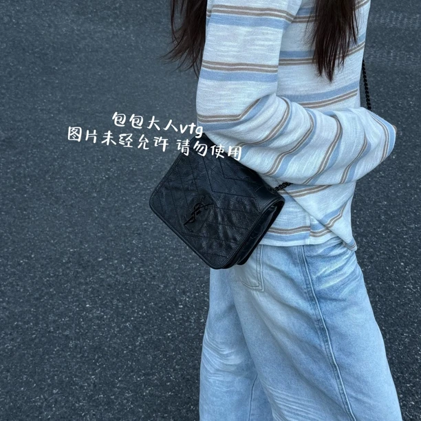 99新 YSL/圣罗兰 soblack mini niki单肩包