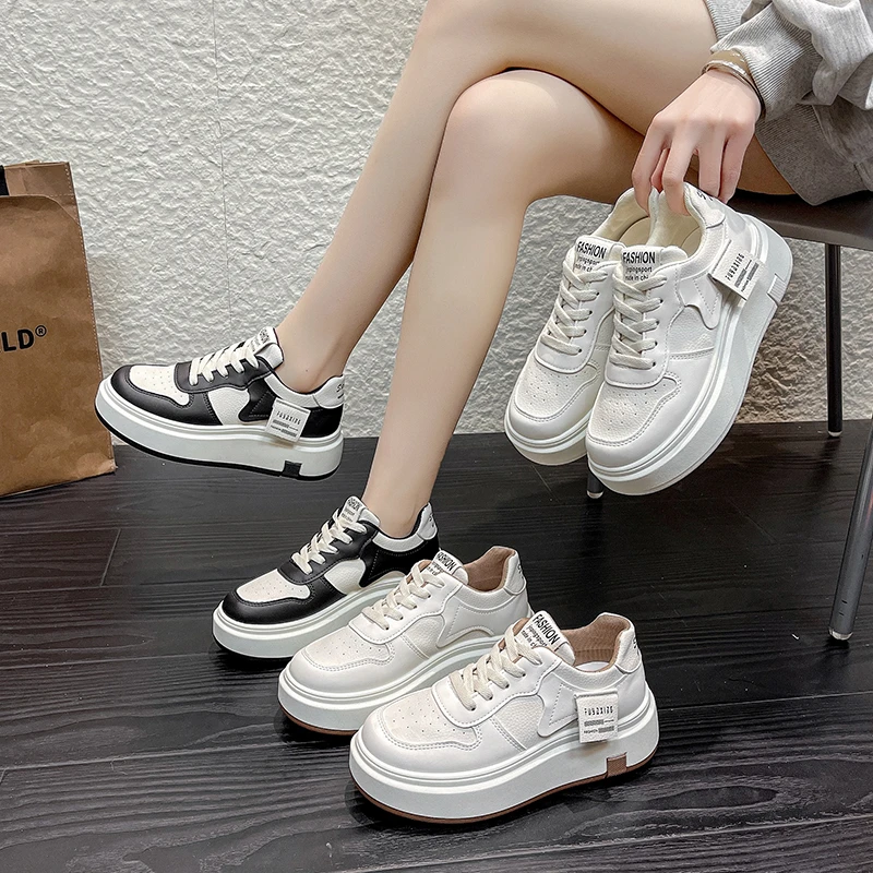厚底小白鞋板鞋女2025年新款春秋板鞋女鞋休闲运动鞋