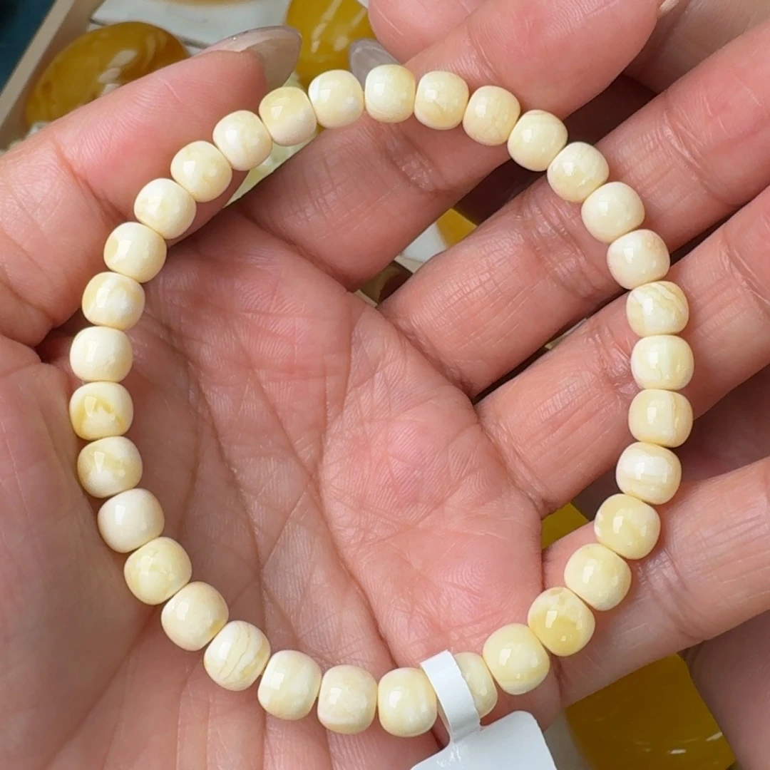 蜜蜡未镶嵌手链无优化无烤色无补胶无覆膜无辐照无煮蜜