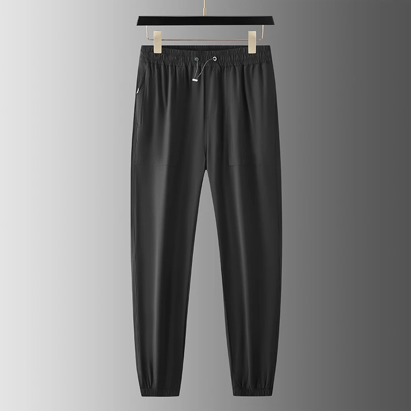 大码男士运动夏季透气薄款速干裤弹力户外宽松跑步轻薄休闲裤裤子