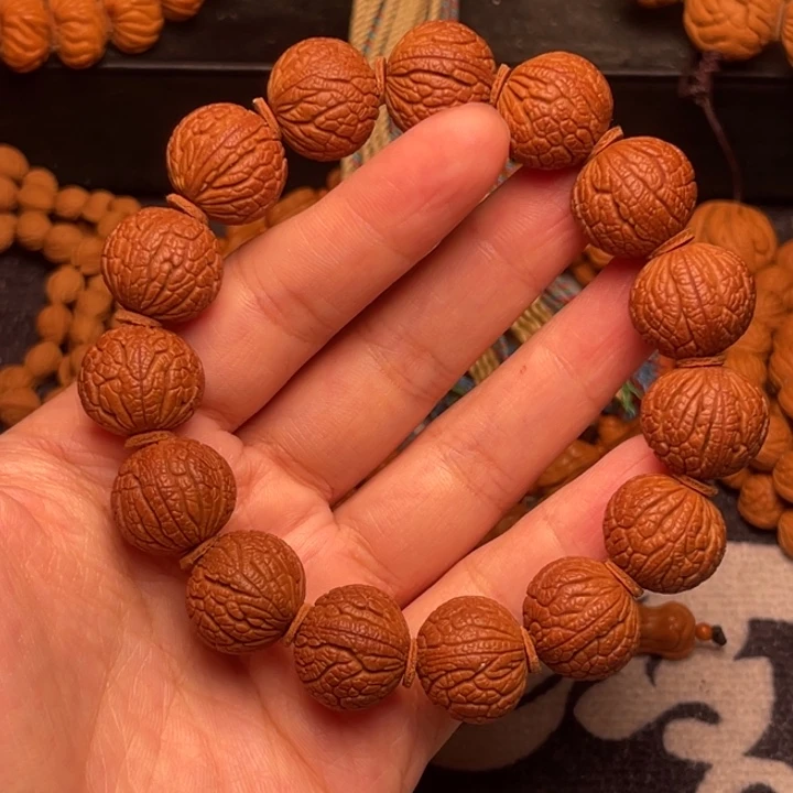 桃核手串龙纹仿古16