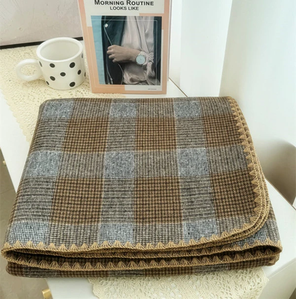 羊毛毯【经典方格】1.5X2米 高端 羊毛毯 可铺可盖