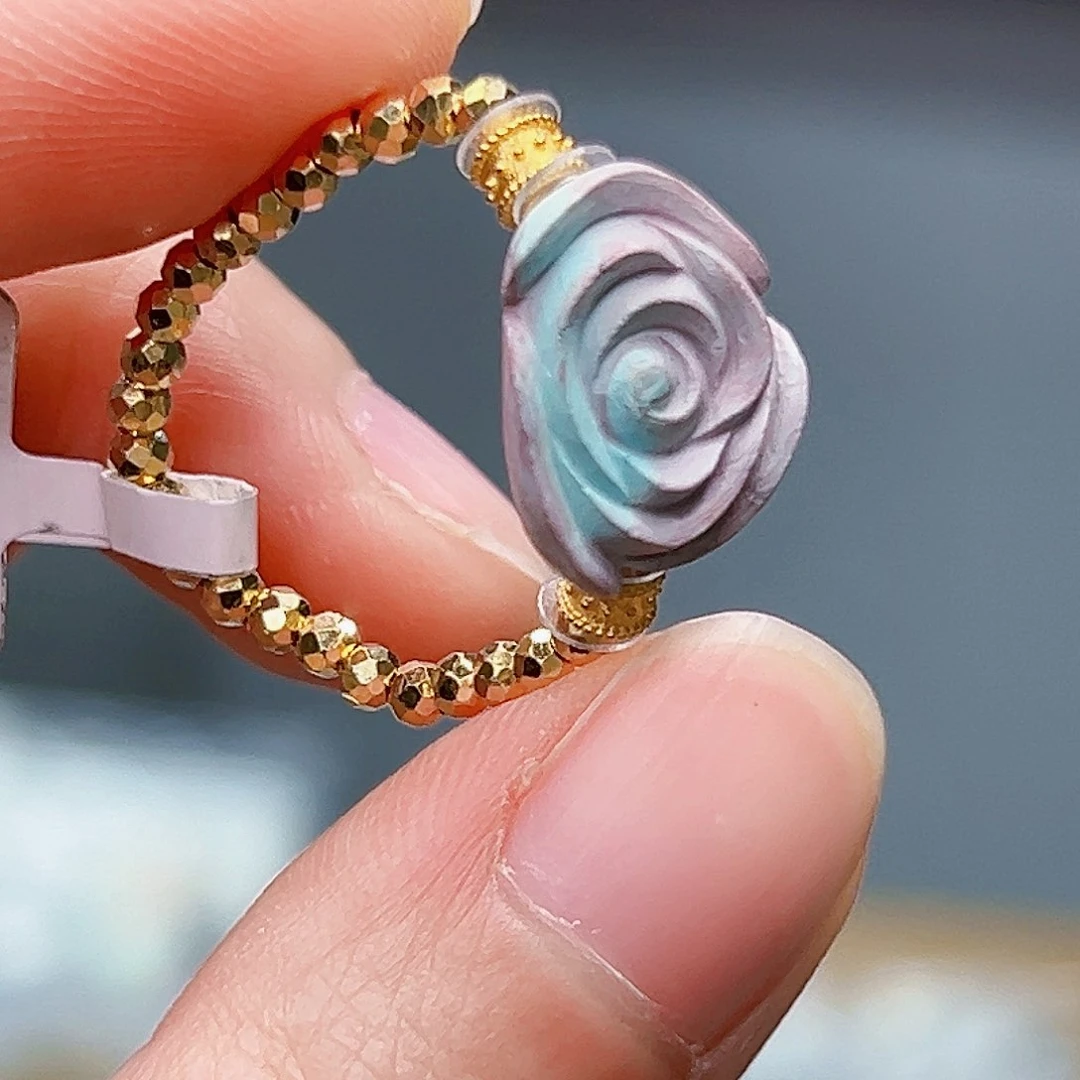 绿松石珠宝奇石18K金镶嵌