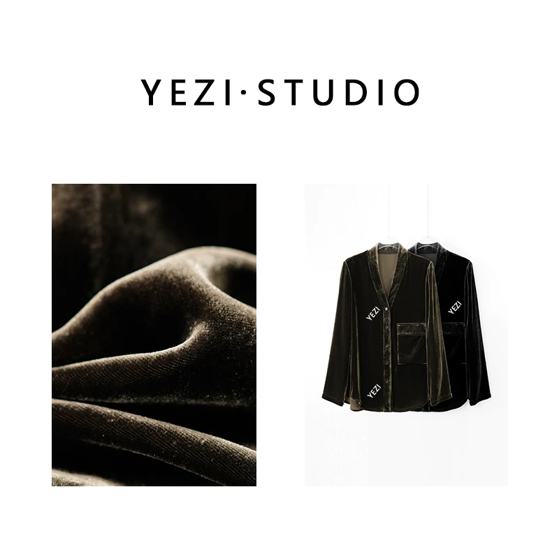 【精致简约】100桑蚕丝气质时尚百搭显瘦丝绒长袖衬衣25315039