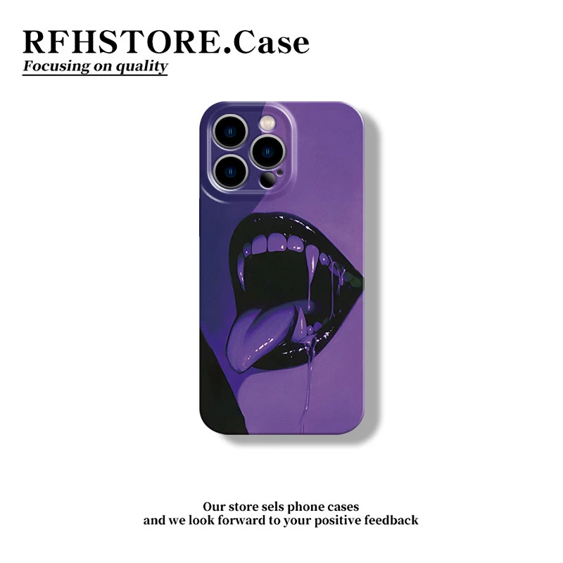 紫涎之吻适用苹果16/15promax菲林手机壳华为P70oppo小米13vivo套