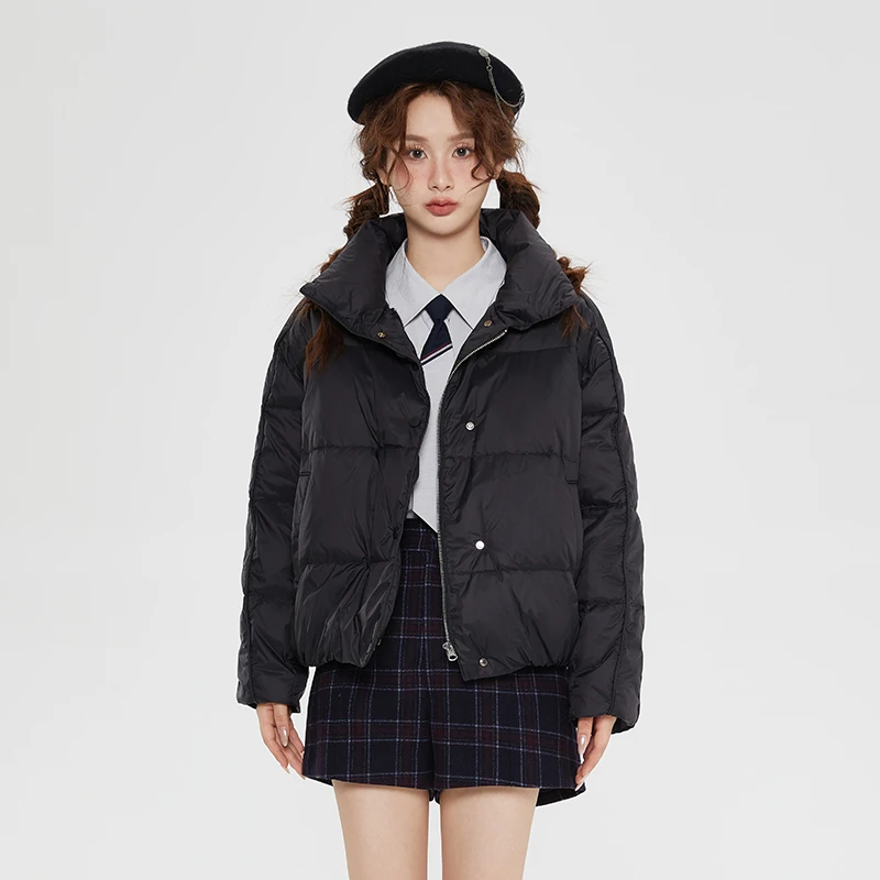 D-HARRY/迪迪加秋冬短款拉链短款女士立领羽绒服DD234G61995