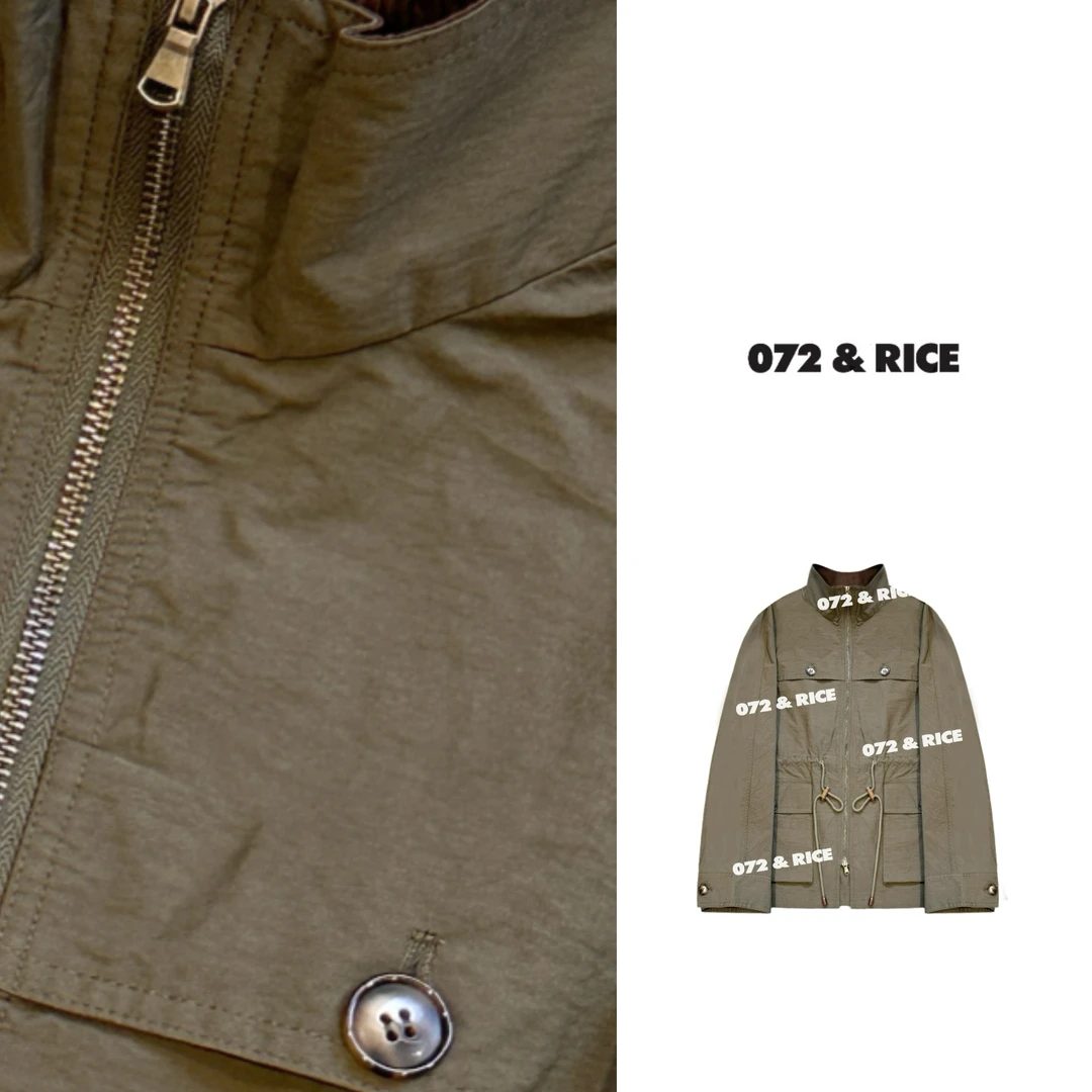 072 & RICE【科罗拉】秋季休闲立领抽绳拉链长袖外套 A-FM001