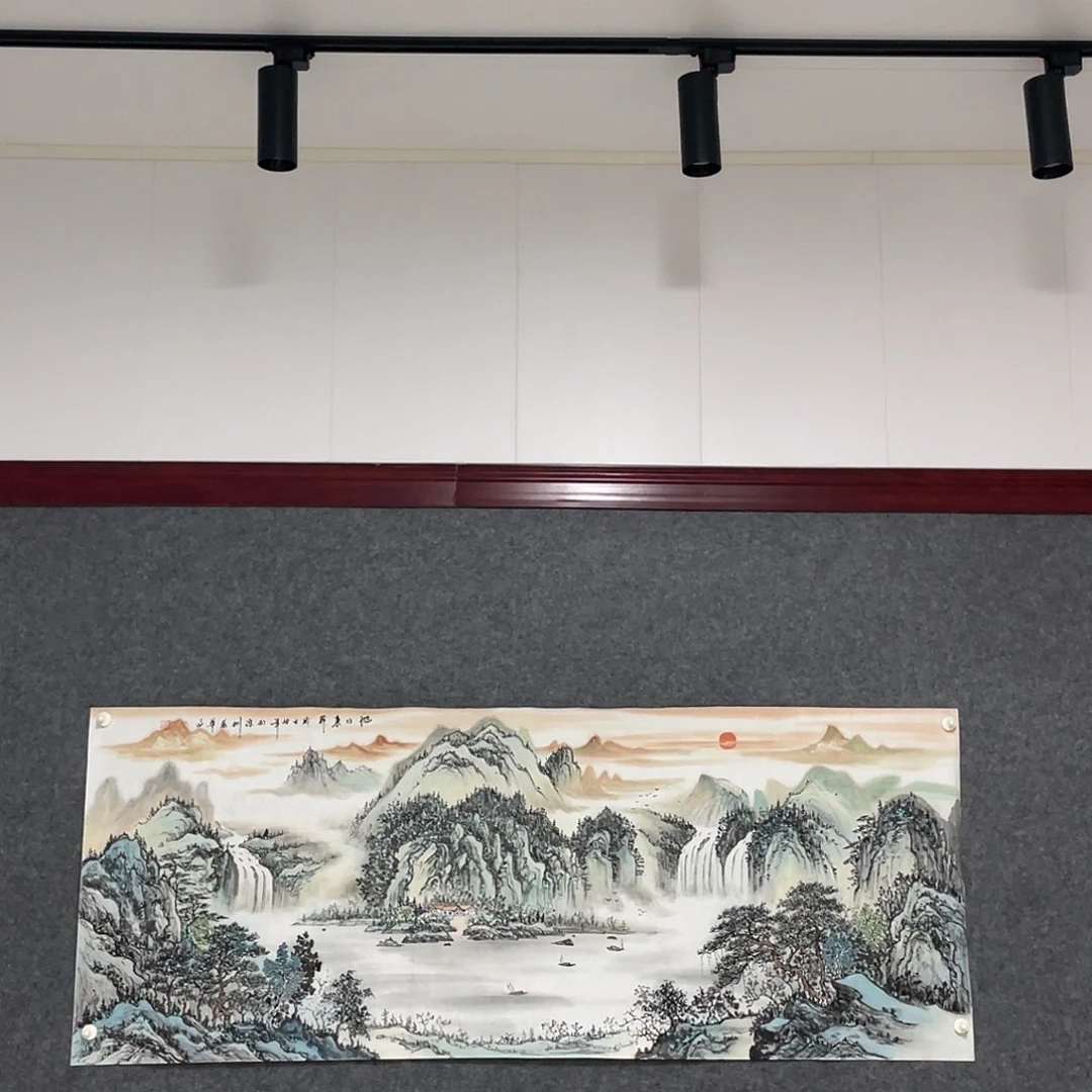 神***业国画小六尺画芯 作品