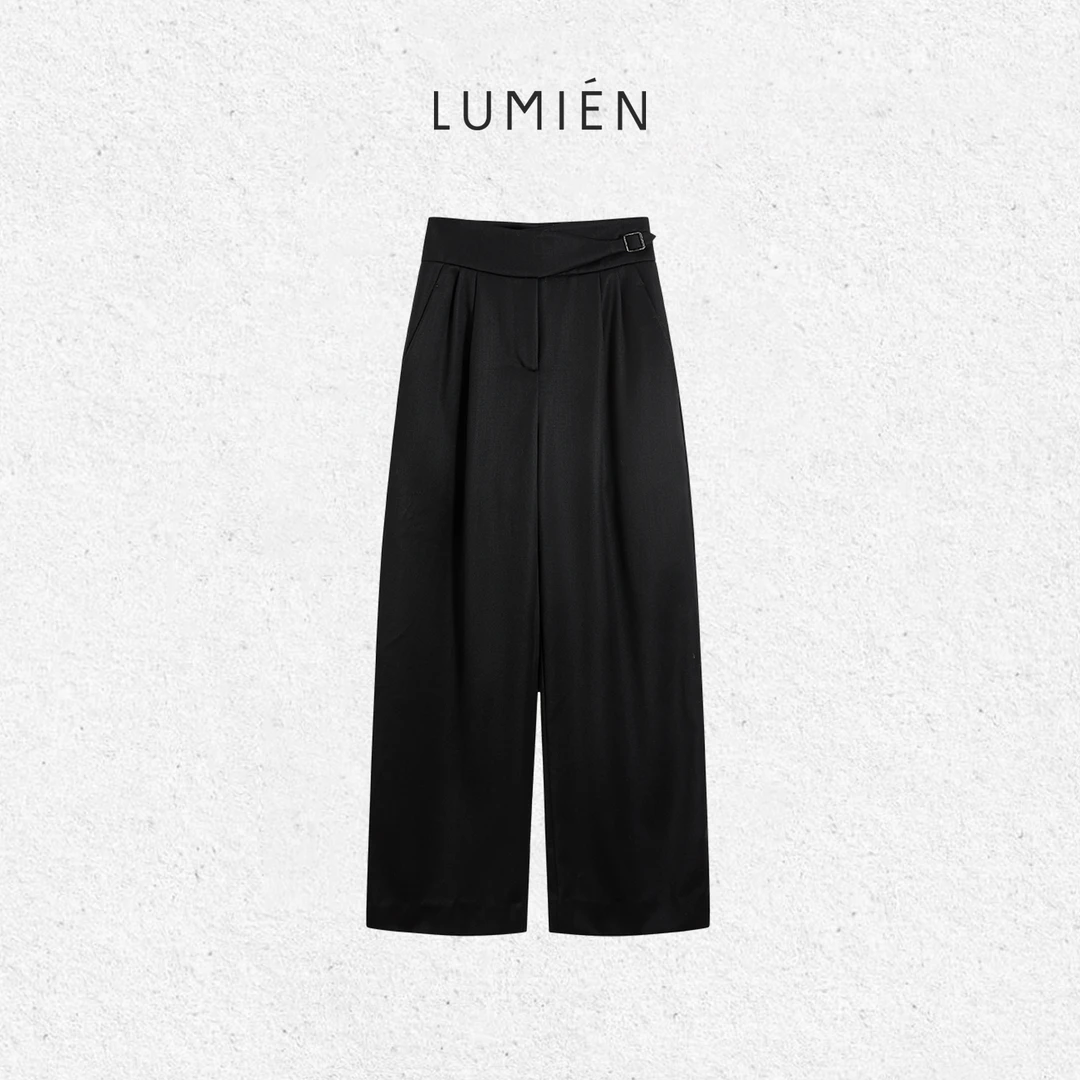 【LUMIEN 新品】“高智分子”气质缎面精纺羊毛长裤LX5GKK047